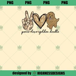 Peace Love Golden Doodle Dog Pet Lovers Doodle Dog Gift  Premium PNG Download