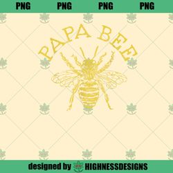 Papa Bee Beekeeper Funny Fathers Day Bee Lover Gift PNG Download