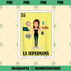 Funny Mexican Mom Design La Supermama PNG Download