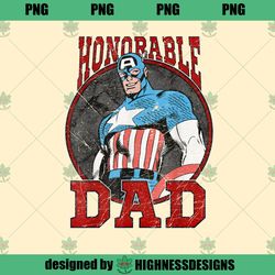 Marvel Comics Fathers Day Captain America Honorable Dad PNG Download