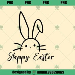 Happy easter cute simple illustration Highness Design PNG Download