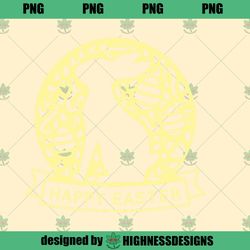 Happy Easter Medallion Highness Design PNG Download