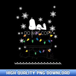 Peanuts Holiday Snoopy Dog House Lights Long Sleeve - Designer Series Sublimation Downloads - Reinvigorate Your Sublimat