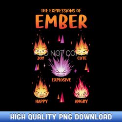 Disney Pixar Elemental The Expressions Of Ember Poster Long Sleeve - Exclusive Release Sublimation Files - Explore the S