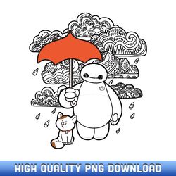 disney big hero 6 baymax patterned clouds - png sublimation masterpieces