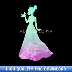Disney Princess Tiana Silhouette Pretty Tie Dye Tank Top - Designer Series Sublimation Downloads