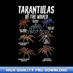 Tarantulas Animals of the World Spider Science Arachnologist - Professional Grade Sublimation PNGs