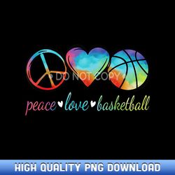 peace love basketball cute women girls basketball lover - contemporary sublimation digital assets