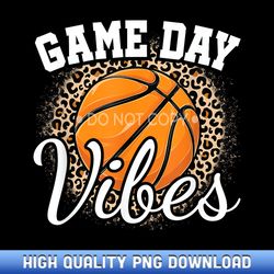 game day basketball leopard print women girls basketball - luxury sublimation png collection