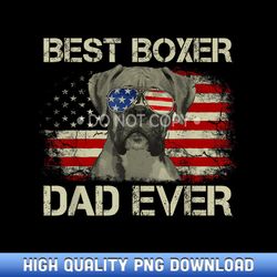 best boxer dad ever dog lover american flag gift - instant access sublimation designs
