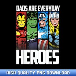 Marvel Avengers Father's Day Everyday Heroes Graphic - Customizable Sublimation PNG Templates