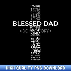 Christian Blessed Dad Cross Father's Day - Contemporary Sublimation Digital Assets