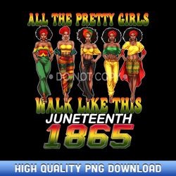 Juneteenth 1865 Celebrate Freedom Celebrating Black Women - Customizable Sublimation PNG Templates