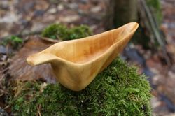 Gravy boat BIRCH BURL Utensils wood bowl Woodcarving WOOD wooden Pitcher 70 ml