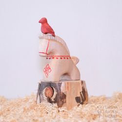 Wooden horse amulet (panki doll)