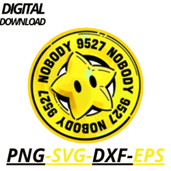 NOBODY  :  Png / Svg / Dxf / Eps Digital File/ ART