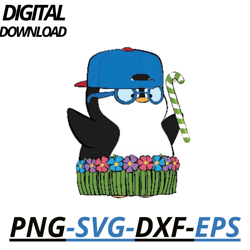 Penguin :  Png / Svg / Dxf / Eps Digital File/ ART  :  Png / Svg / Dxf / Eps Digital File/ ART