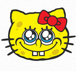 Hello Kitty Spongebob Svg, Spongebob And Hello Kitty Png, Spongebob Hello Kitty