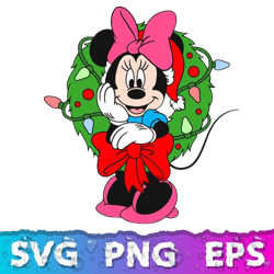 Minnie Mouse Christmas, Disney Christmas Clipart, Disney Christmas Svg, Disney Christmas Designs