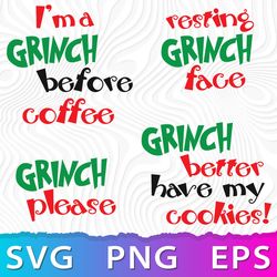 Grinch Quotes SVG, Bubble Letters SVG, Cricut Graffiti Fonts, Graffiti Drip Alphabet