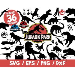 Jurassic park svg bundle dinosaur cricut silhouette clipart cut file