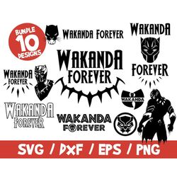 Wakanda forever svg bundle black panther vector cricut vinyl clip art png