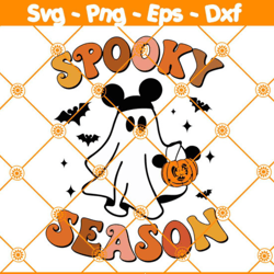 Boo Spooky Season SVG, Trick Or Treat Svg, Spooky Vibes Svg, Boo Svg, Halloween Svg, File For Cricut