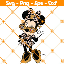 Leopard Minnie Mouse Svg, Minnie Gold Svg, Minnie Mouse Svg, Disney Mouse Svg, File For Cricut