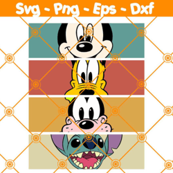 Mickey Minnie Goffy Vintage Disney Svg, Cute Disney Vintage Svg, Disney Family Trip SVG, Disney Shirt Svg