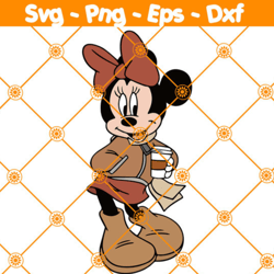 Minnie Mouse Fall SVG, Hello fall yall Svg, Fall Tumbler Svg, Thanksgiving Svg, File For Cricut