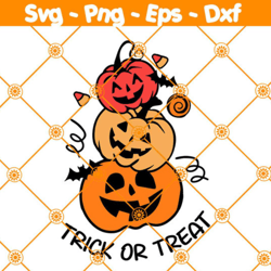 Trick or Treat Pumpkin SVG, Pumpkin SVG, Kids Halloween SVG, Jack o Lantern Svg, Cute Pumpkin Svg, File For Cricut