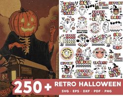 Plus 250 Retro Halloween svg bundle , Halloween Cat Svg, Witch Cat Svg, Cute Cat Svg, Pumpkin Halloween Svg, File
