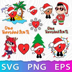 Bad Bunny Christmas SVG, Baby Benito Christmas SVG, Bad Bunny PNG, Bad Bunny Heart SVG, Bad Bunny Cricut Design ,Digital