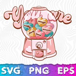 Valentines Day SVG, Gumball Machine Valentine Box, Valentines Day Graphics, Happy Valentine's Day SVG, Valentine PNG ,Di