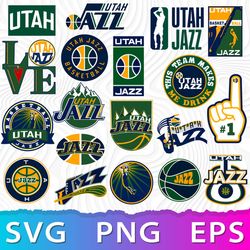 Utah Jazz Basketball Logo SVG, Utah Jazz Logo PNG, Utah Jazz Clipart ,DigitalCrct ,DAStore