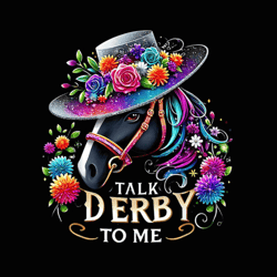 Talk Derby To Me Funny Derby Day 2024 Horse Racing png 150th Kentucky Horse Racing Gift, KY Derby Sublimation,DigitalCrc