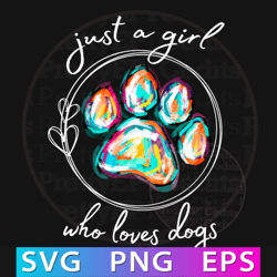 Just a girl who loves dogs, sublimation designs, digital download,PNG Mum SVG, Digital Download, Family svg, Mom Quote