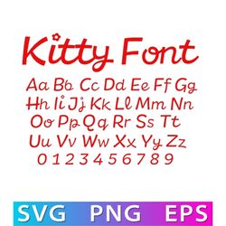 kitty font ttf, kitty font svg, kitty letters svg file for cricut, children font svg, kids fonts svg, baby font svg, kit