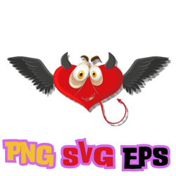 anesthetic emoji heart heart-shape-devil-with-facial-expression svg eps png file Buy 2 and get 1 free