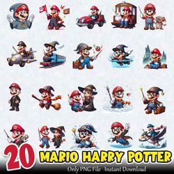 Mario Harry Potter Bundle PNG Instant Download