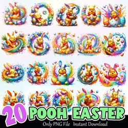 Pooh Easter Bundle PNG Instant Download