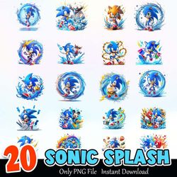 Sonic The Hedgehog Bundle PNG Instant Download