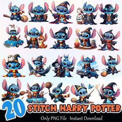 Stitch Harry Potter Bundle PNG Instant Download