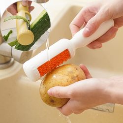 Swivel Vegetable Peeler, Kitchen Gadgets Vegetable/Fruit Peeler with Brush