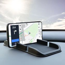Multi functional car dashboard phone holder with anti slip pad