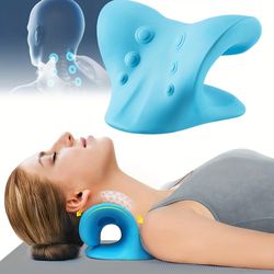 Neck Stretcher For Neck Pain Relief, Ergonomic Neck Cervical Traction Device Chiropractic Pillow For Spine Alignment
