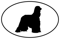 Afghan Hound Euro Oval Sticker Self Adhesive Vinyl dog canine pet - C736