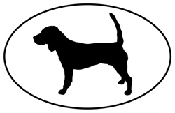 Beagle Euro Oval Sticker Self Adhesive Vinyl dog canine pet - C630