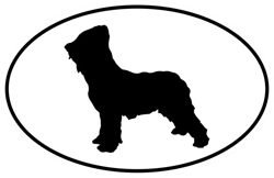Briard Euro Oval Sticker Self Adhesive Vinyl dog canine pet - C760