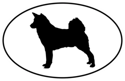 Canaan Euro Oval Sticker Self Adhesive Vinyl dog canine pet - C766